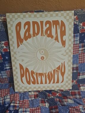 Radiate Positivity Wall Art - Orange and Cream